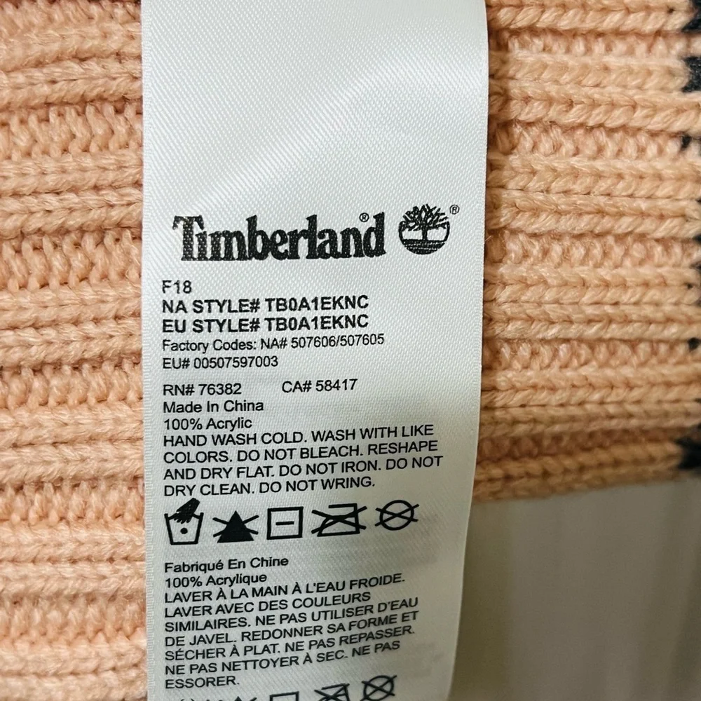 NWT Timberland Knit Scarf in Peach and Tan winter - Picture 3 of 6